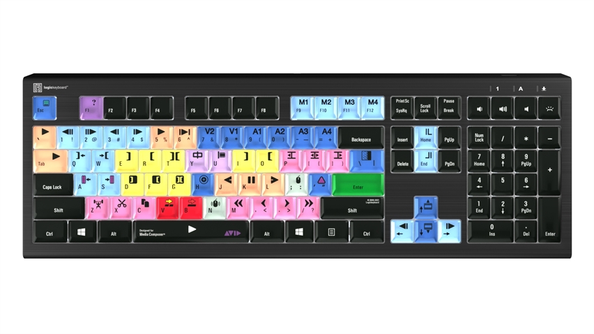  Logickeyboard Avid Media Composer 'Classic' layout ASTRA2 Backlit Keyboard - Windows 